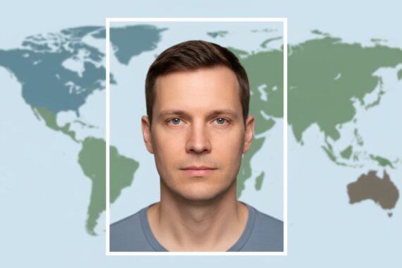 What a correct photo for immigration papers should look like